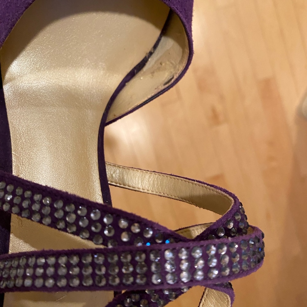 Nine West Purple Suede Strappy Heels - Picture 9 of 10